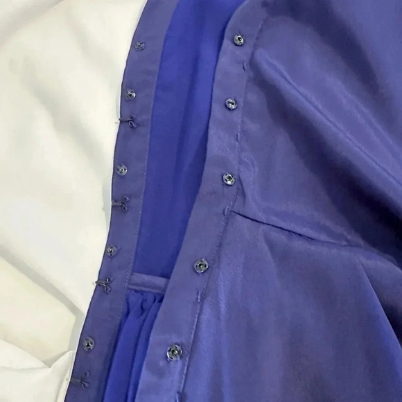 Rungolee Cocktail Dress Short Mini Blue Drape with wrap tie sash Small - Picture 5 of 5